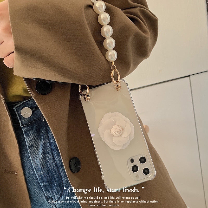 Camellia Stander Pearl Bracelet Phone Case