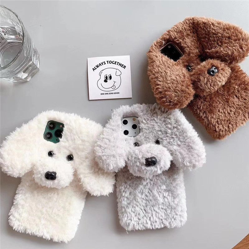 Fluffy Plush Poodle Toy Phone Case