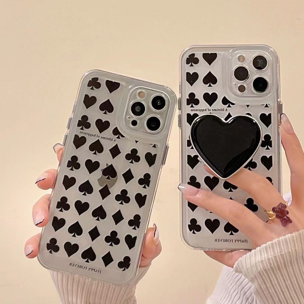IPhone 12 / 12 Pro Leather Phone Case Fashion Poker Design 