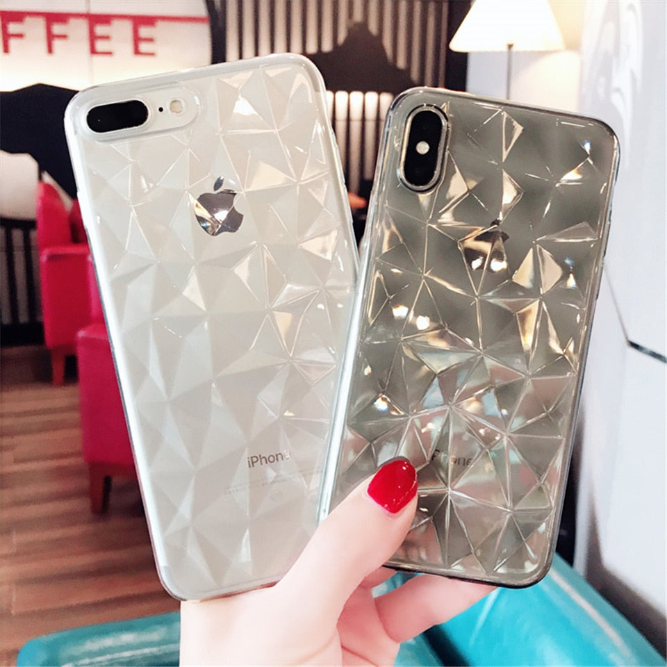 Ultra thin 3D Diamond Texture Phone Case