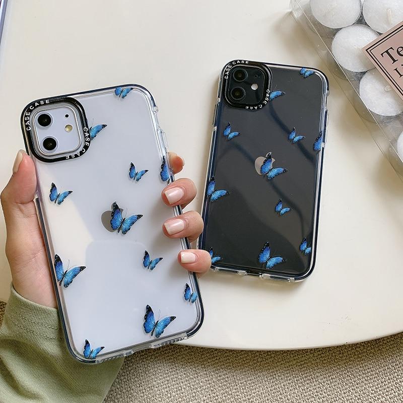 Shockproof Blue Butterfly Case