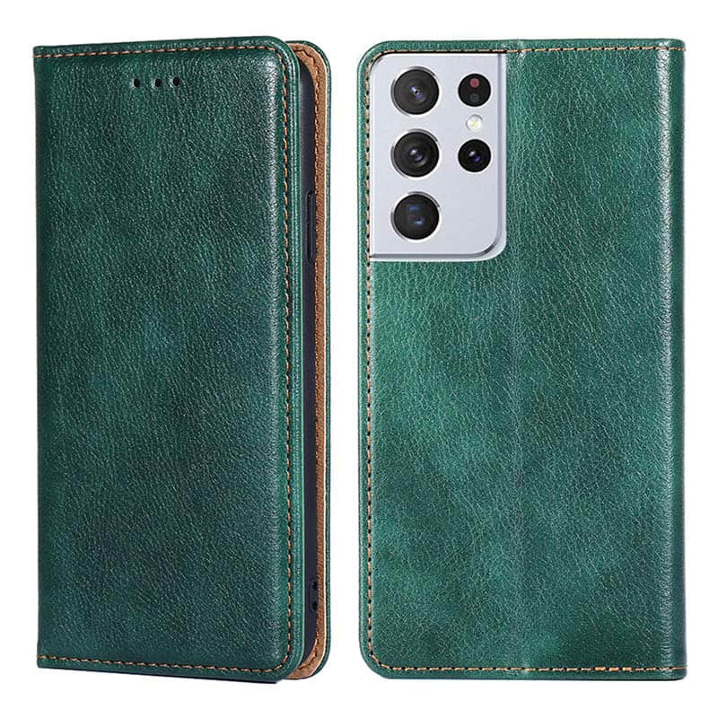 Caeouts Leather Magnet Flip Wallet Phone Case For Galaxy