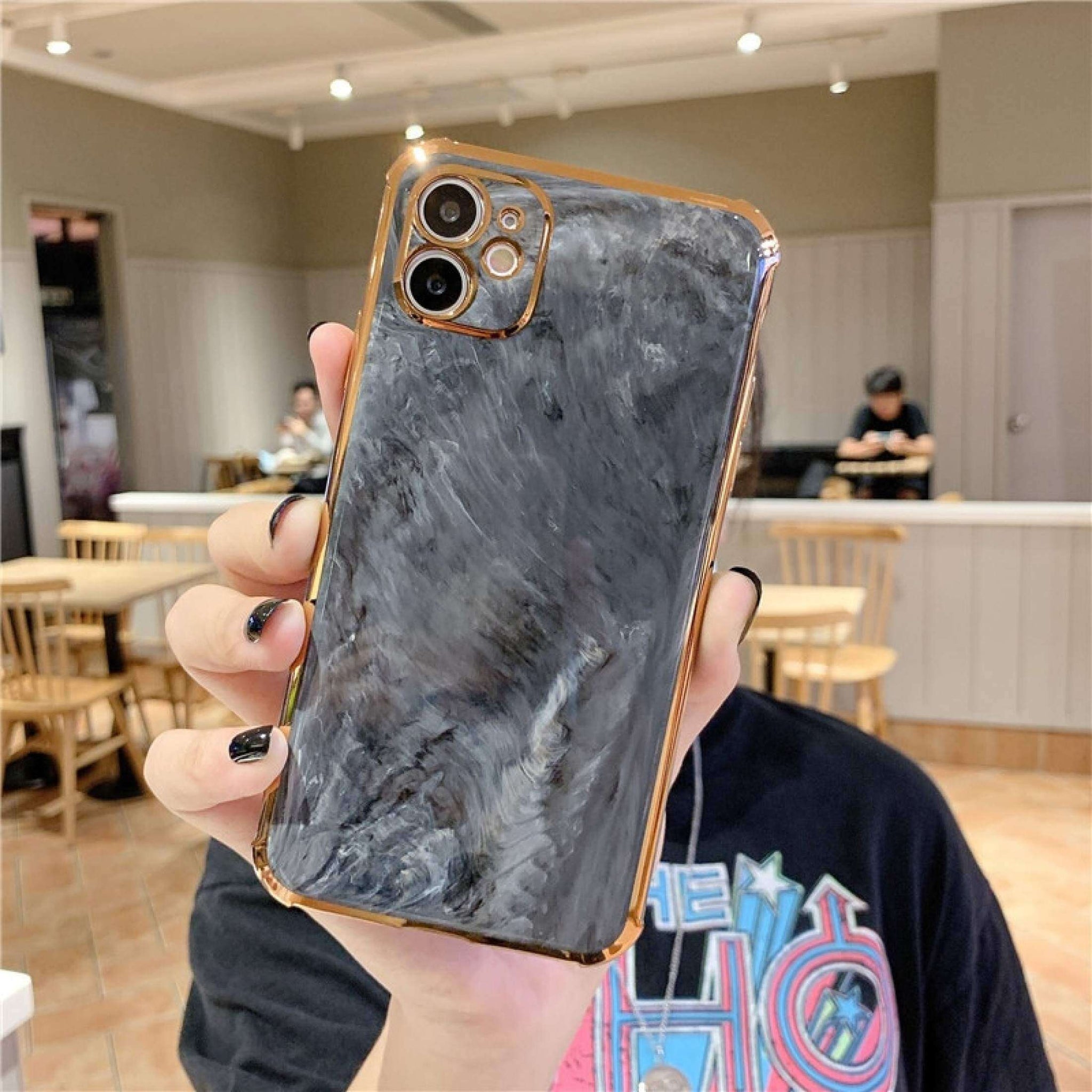 Luxury Marble Plating Shockproof iPhone Case