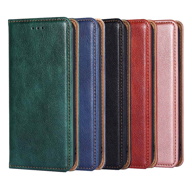 Caeouts Leather Magnet Flip Wallet Phone Case For Galaxy