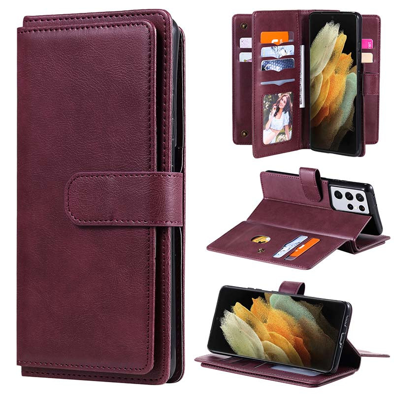 Caeouts Large Capacity Cardholder Phone Case For Galaxy