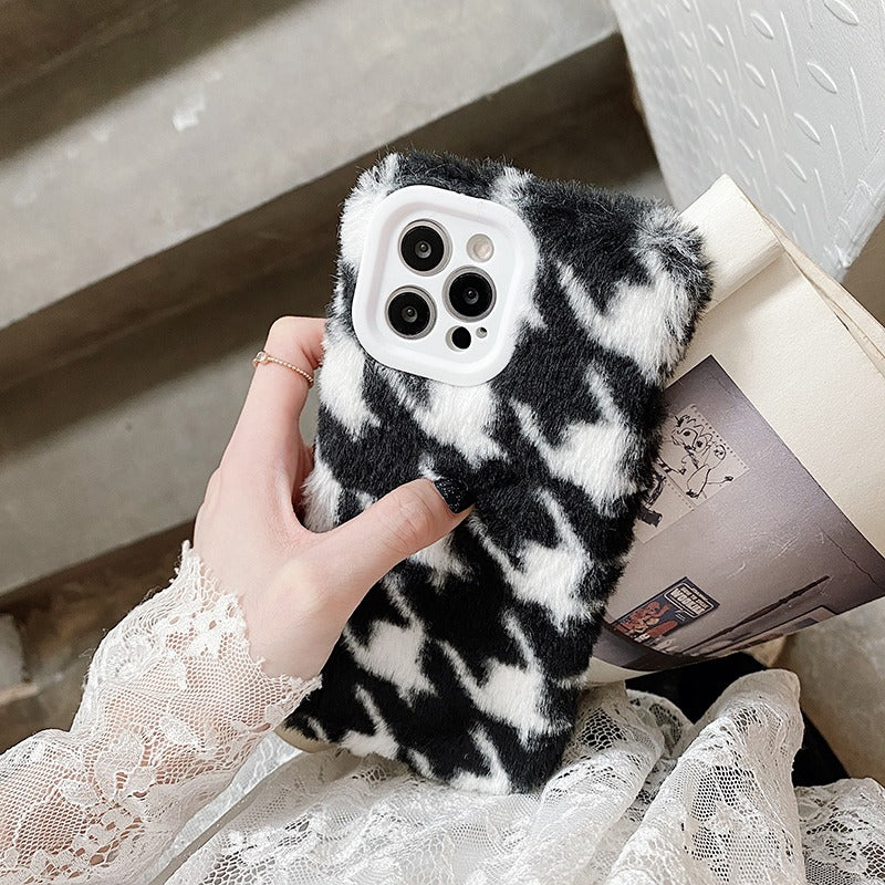 Houndstooth Plush iPhone Case