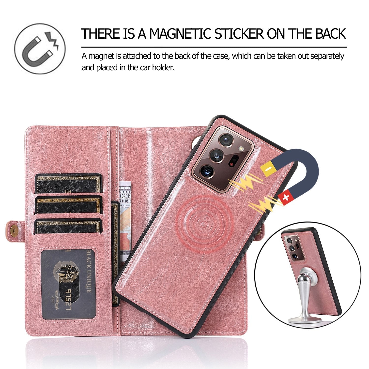 Multifunctional Split Magnetic Wallet Phone Case for Galaxy S Series