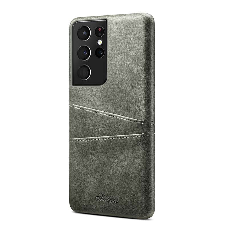 Caeouts Leather Portable Wallet Phone Case For Galaxy