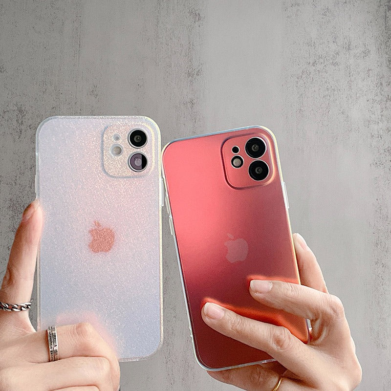 Aurora Laser Matte Gradient iPhone Case