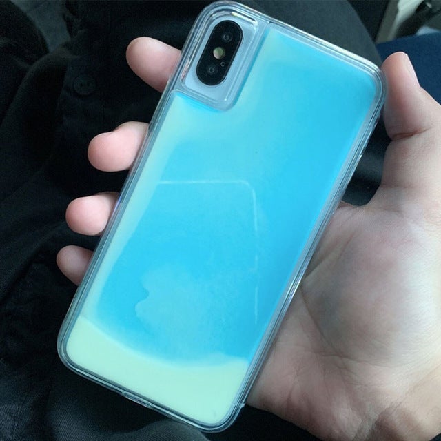 2019 NEW Gradient Neon Liquid Quicksand Phone Case