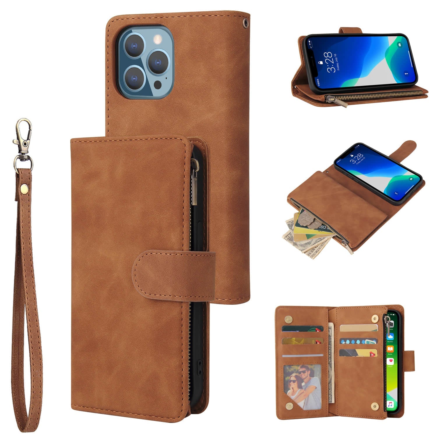 Caeouts Classic Clamshell Phone Case Brown