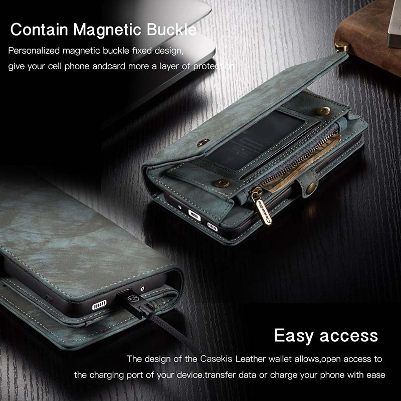 Caeouts Multifunctional Wallet PU Leather Case for Galaxy S20