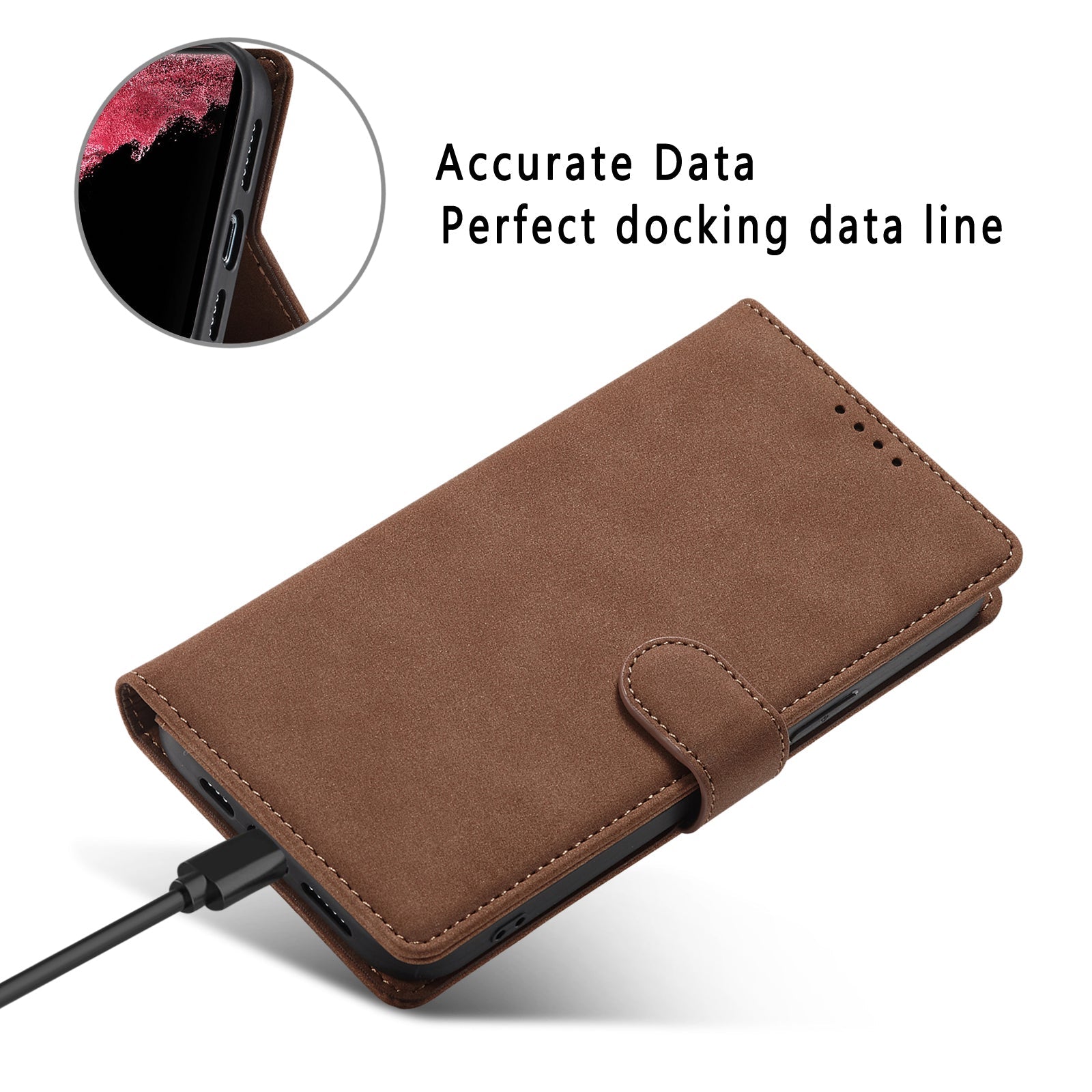 Caeouts Magnetic Wallet RFID Phone Case for Samsung Galaxy