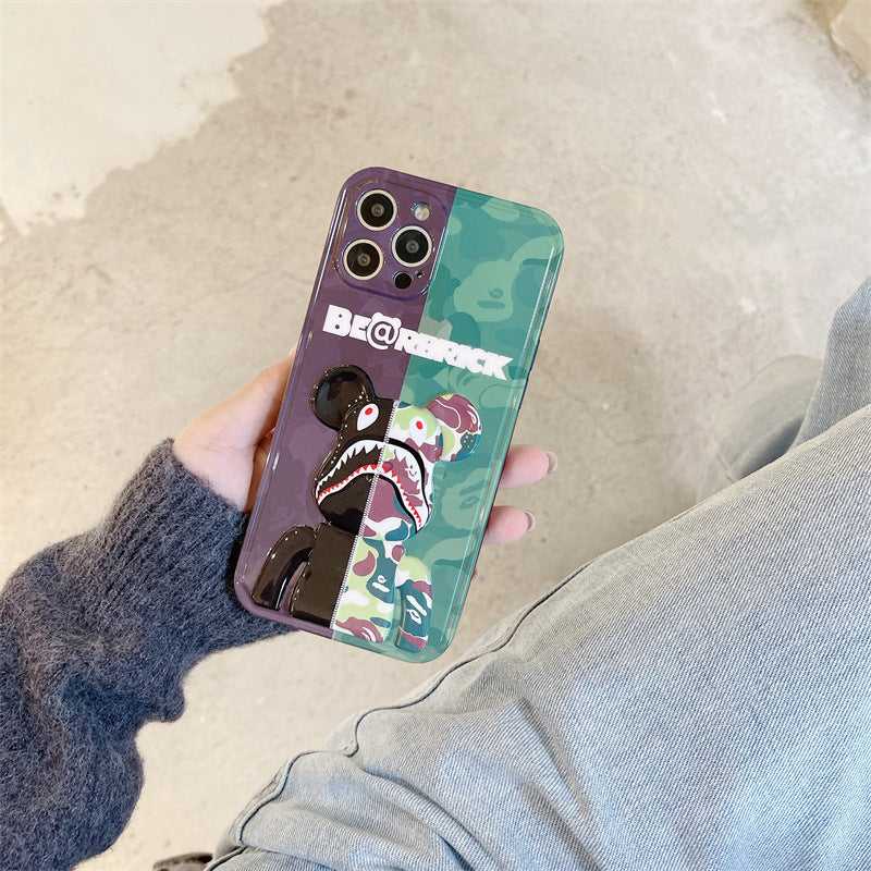 3D Camouflage Bearbrick Phone Case
