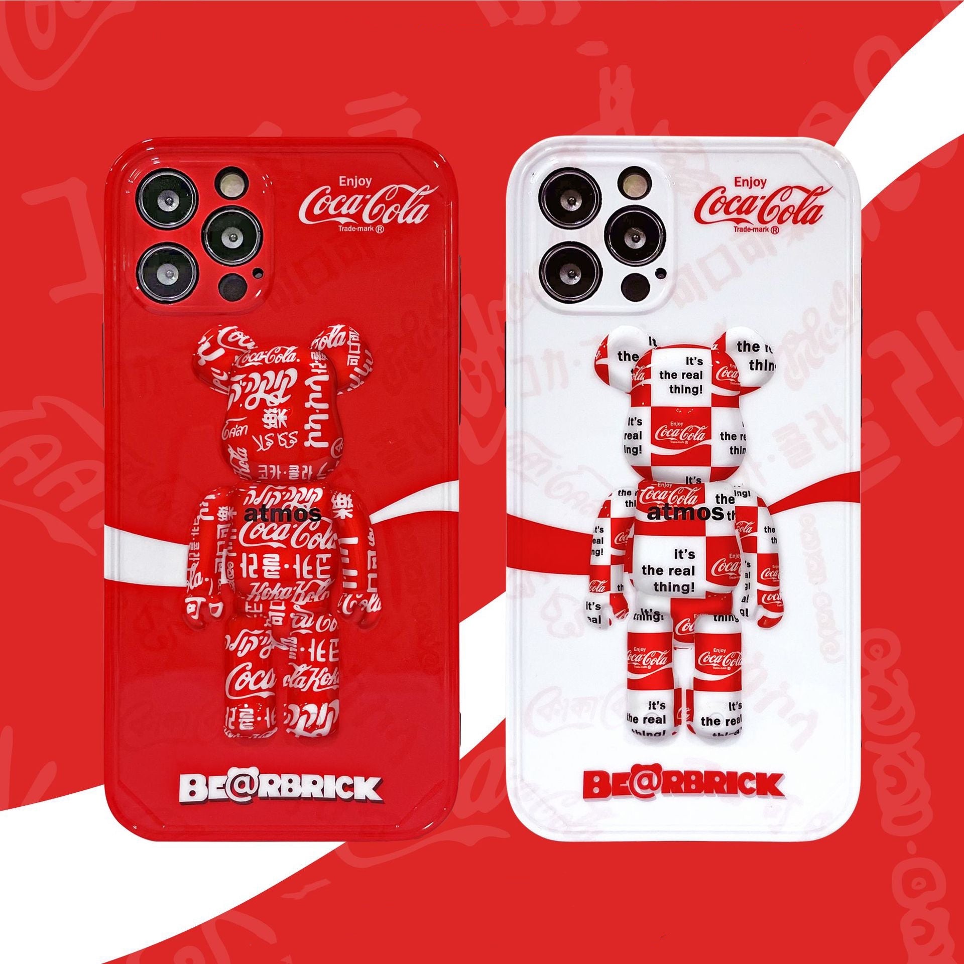 3D Coke Bearbrick Trend Brand Phone Case