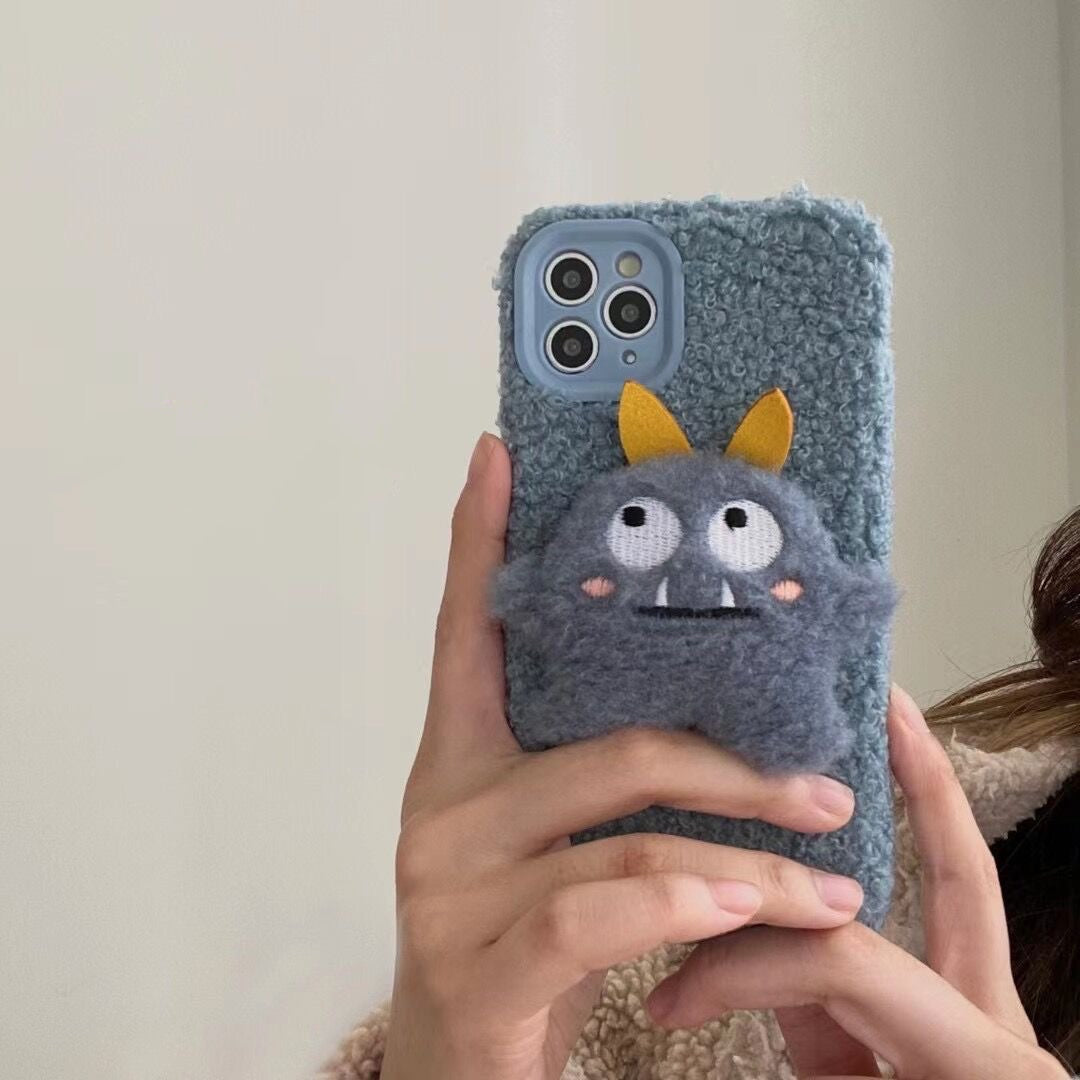 3D Cute Monster Plush Phone Case