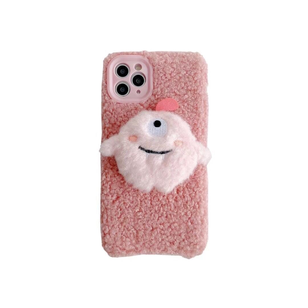 3D Cute Monster Plush Phone Case