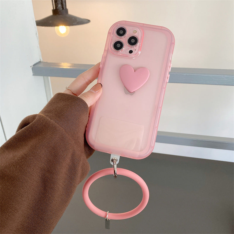 3D Heart Wristband Phone Case