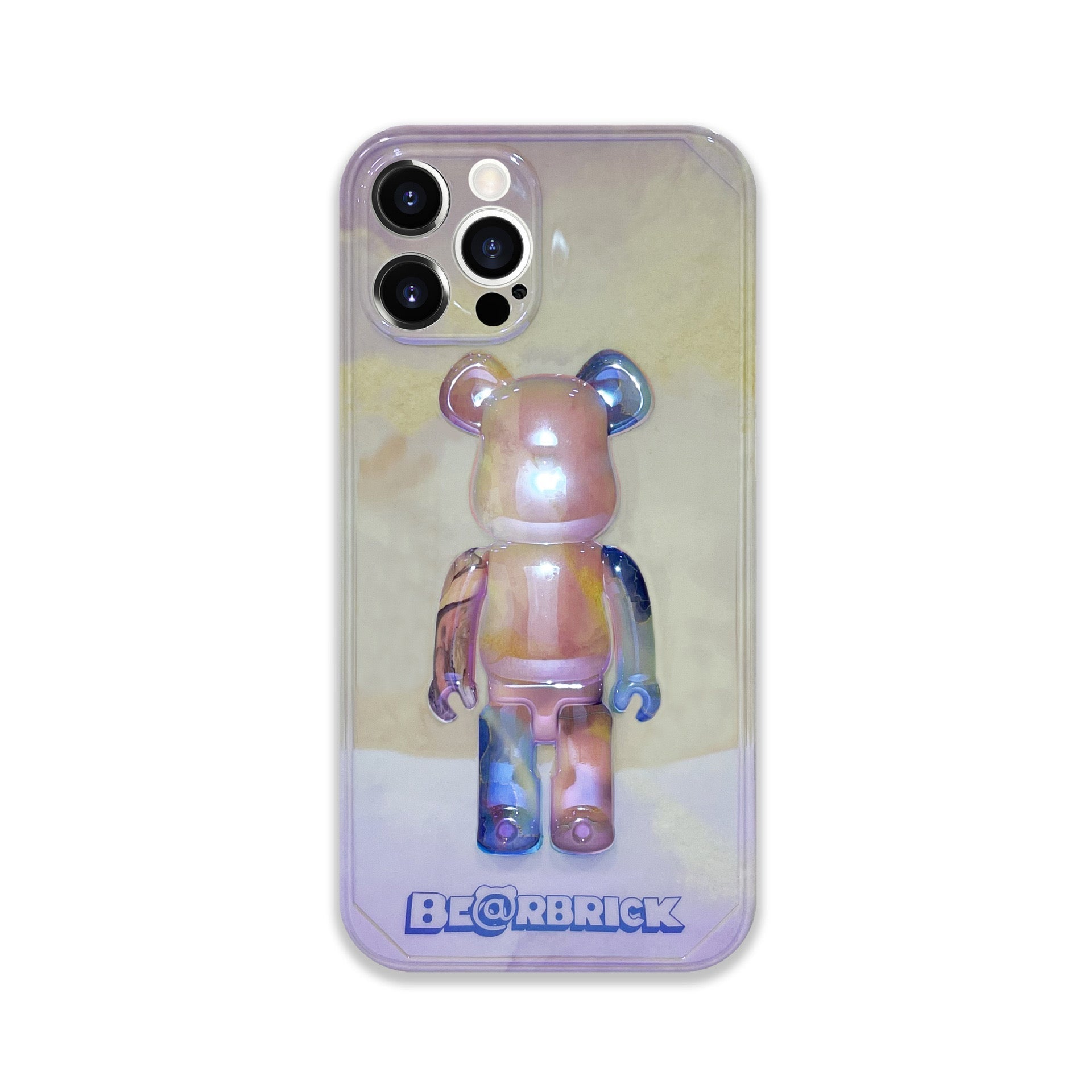 3D Marbled Bearbrick Phone Case