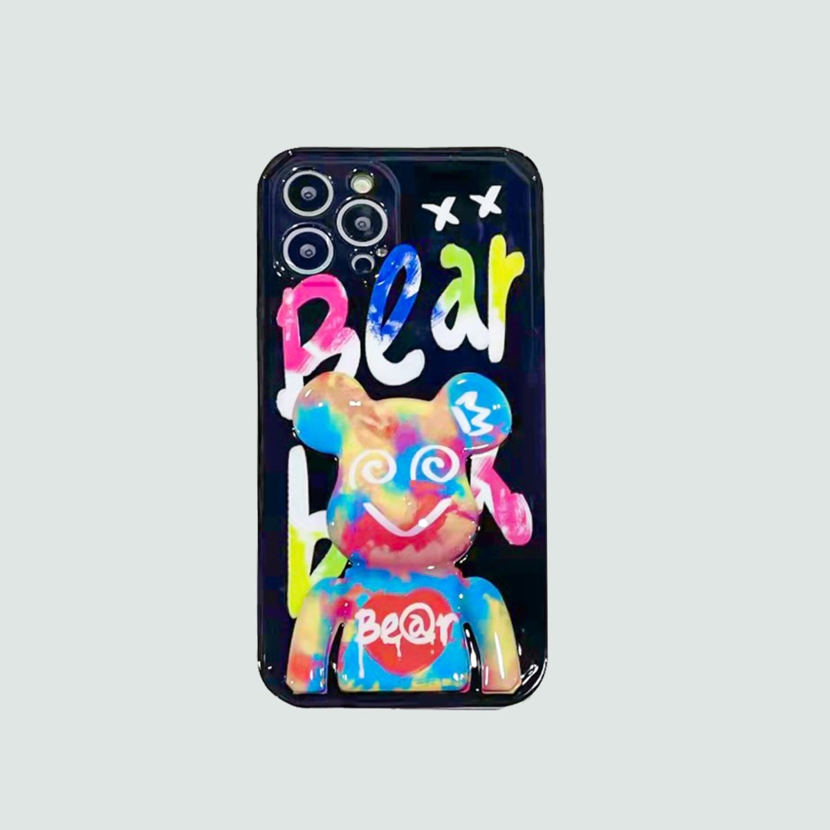3D Phone Case | Action Paint Bear