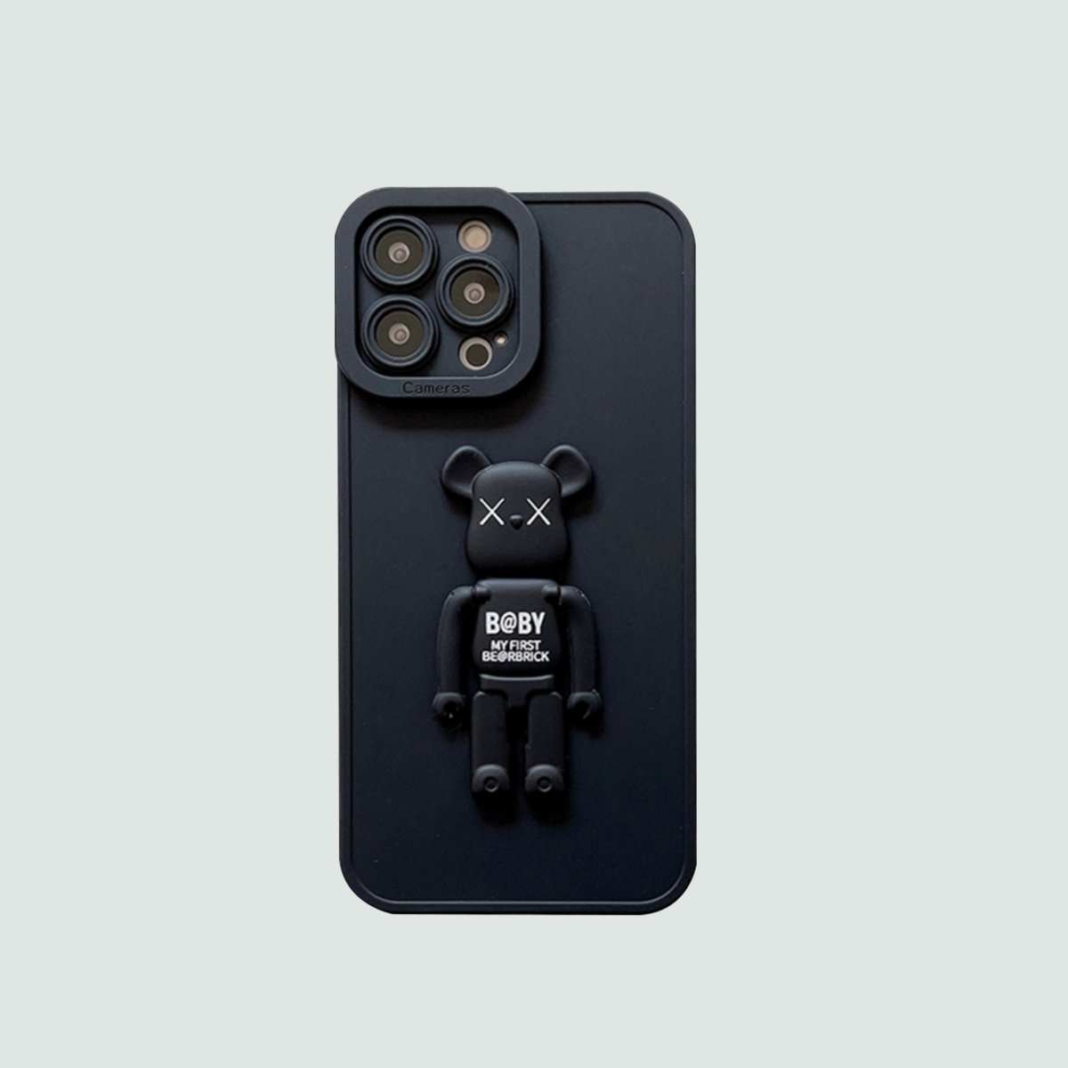 3D Phone Case | Black Bearbrick Push-up