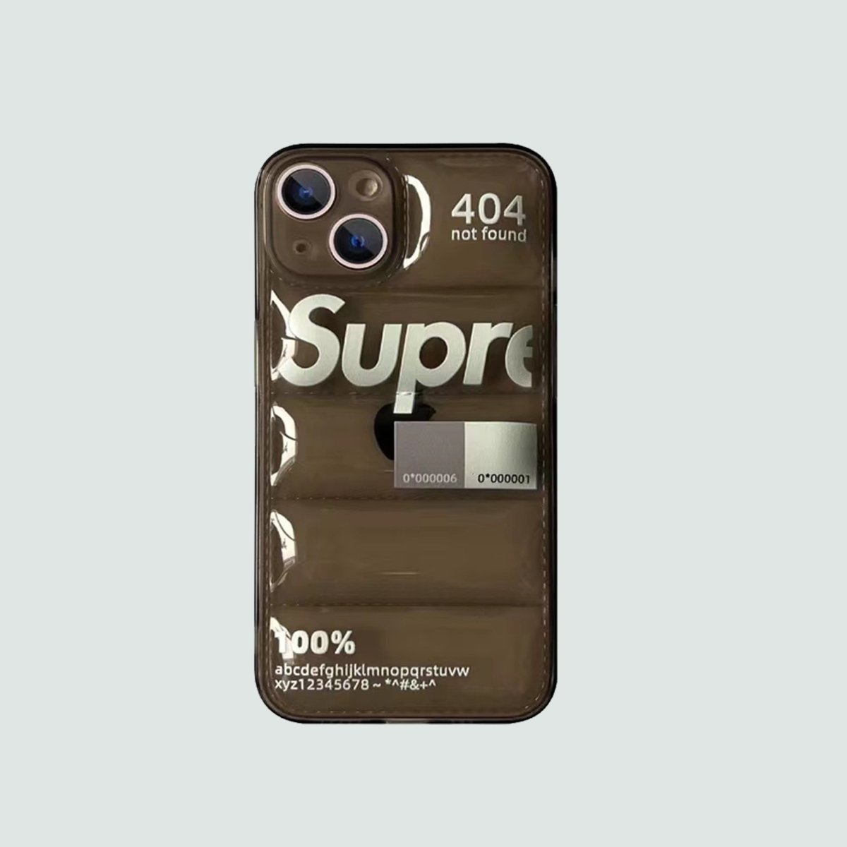 3D Phone Case | Black Transparent Puffer