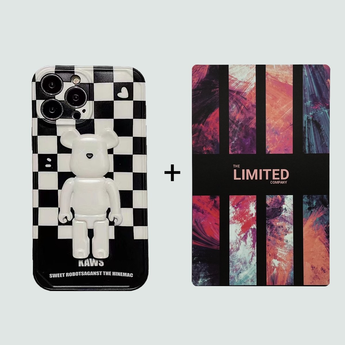 3D Phone Case | Chequered Bear