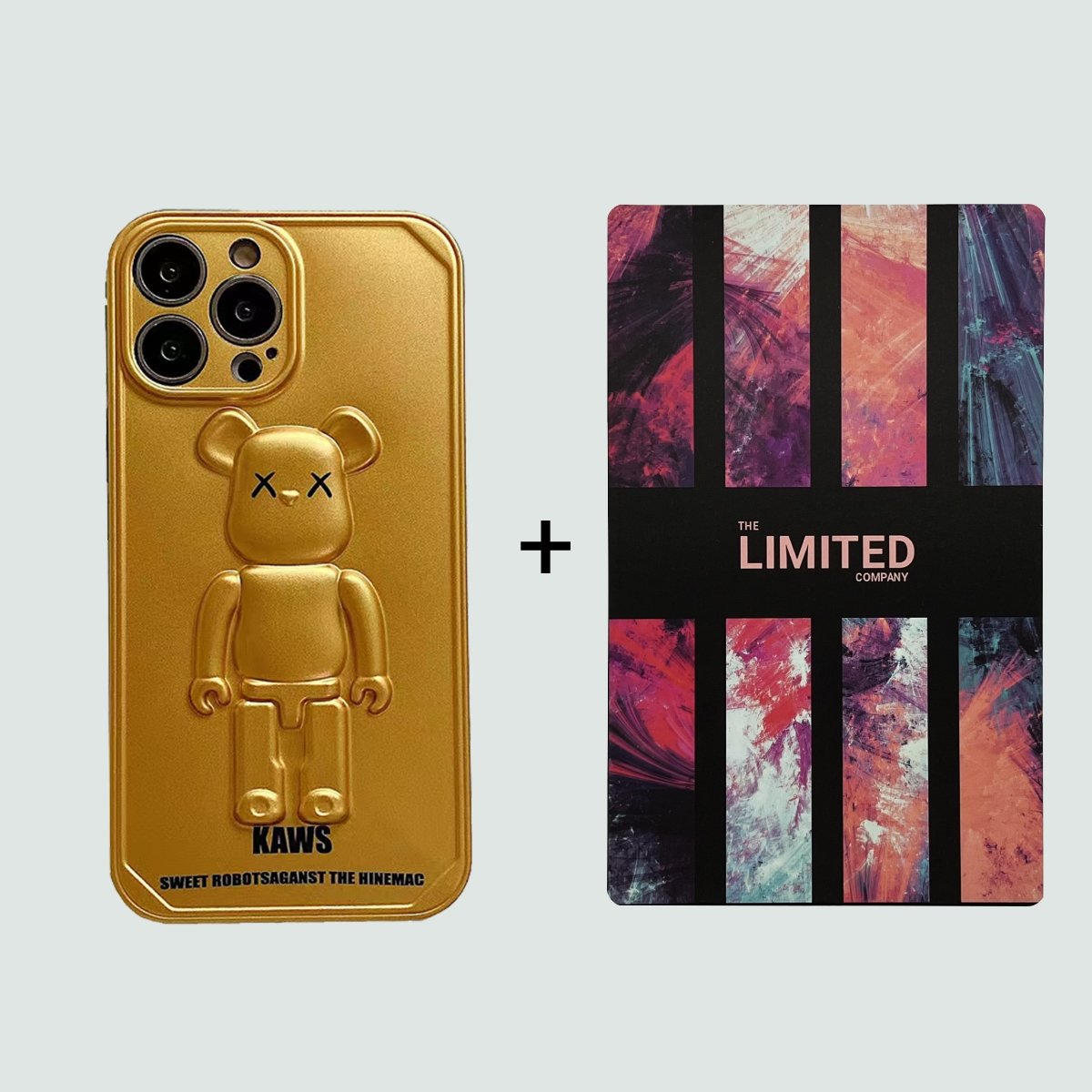 3D Phone Case | Gold Plate Bear