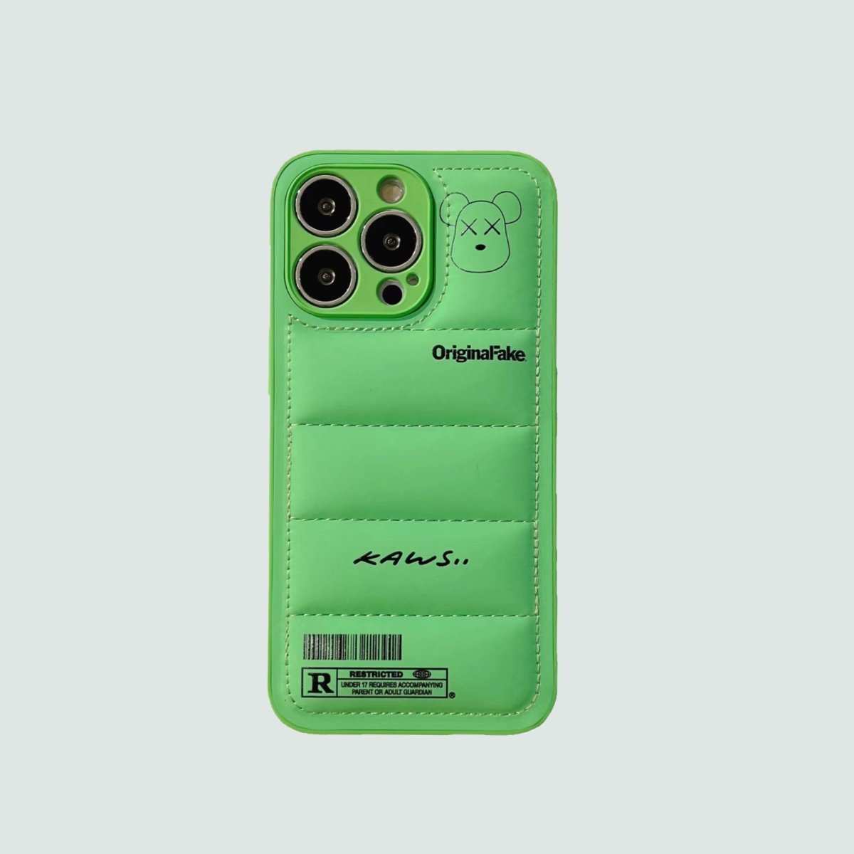 3D Phone Case | Green Cross Eyes
