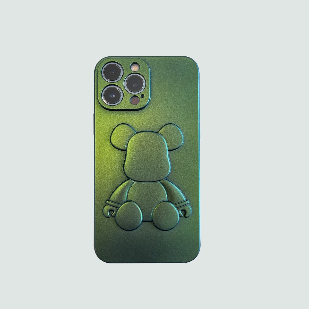 3D Phone Case | Metallic Green Teddy