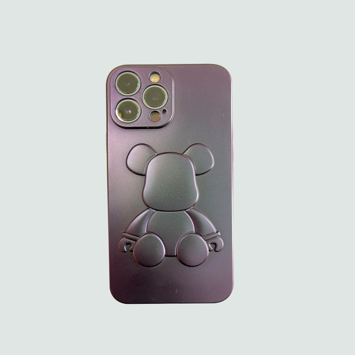 3D Phone Case | Metallic Purple Teddy