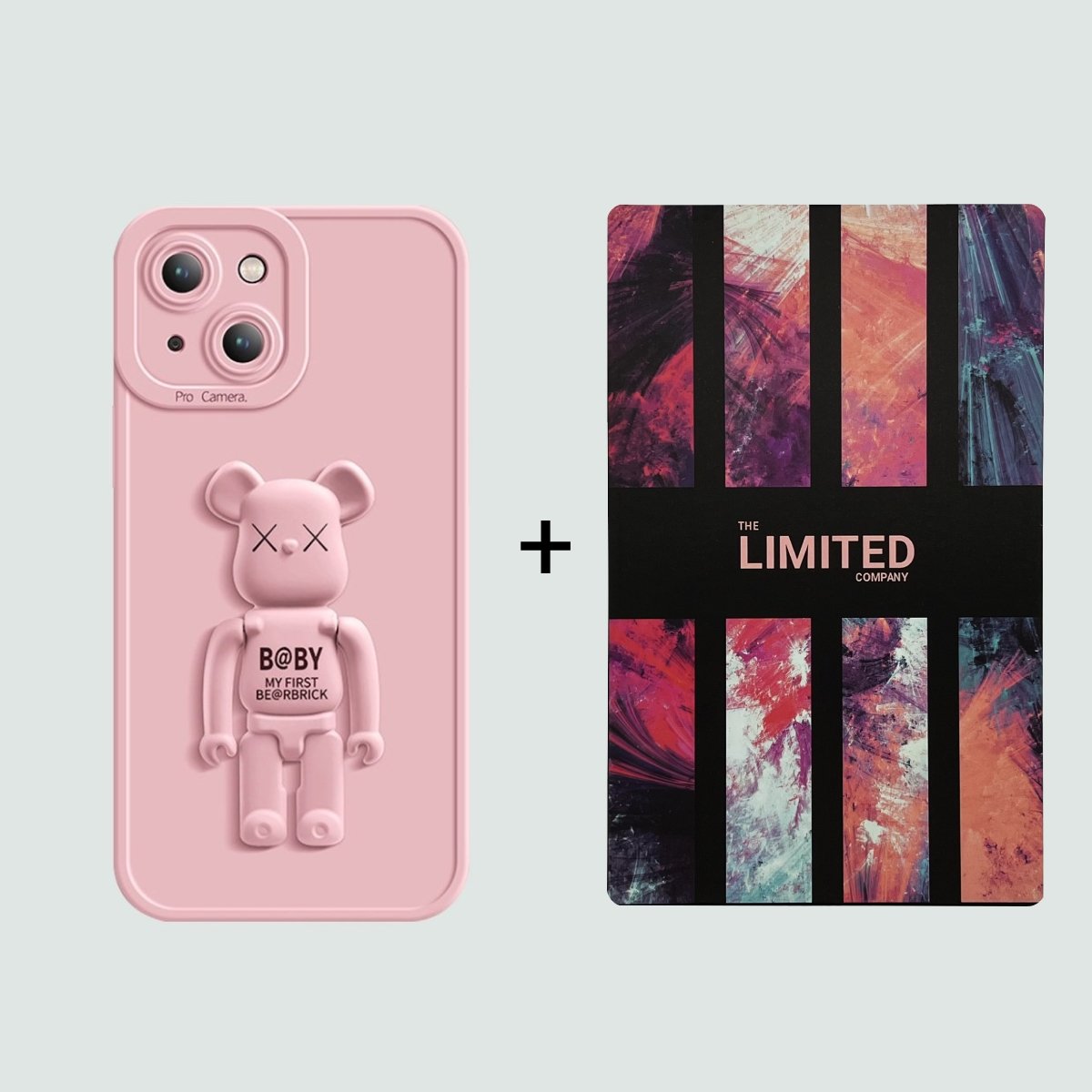3D Phone Case | Pink Bearbrick Push-up