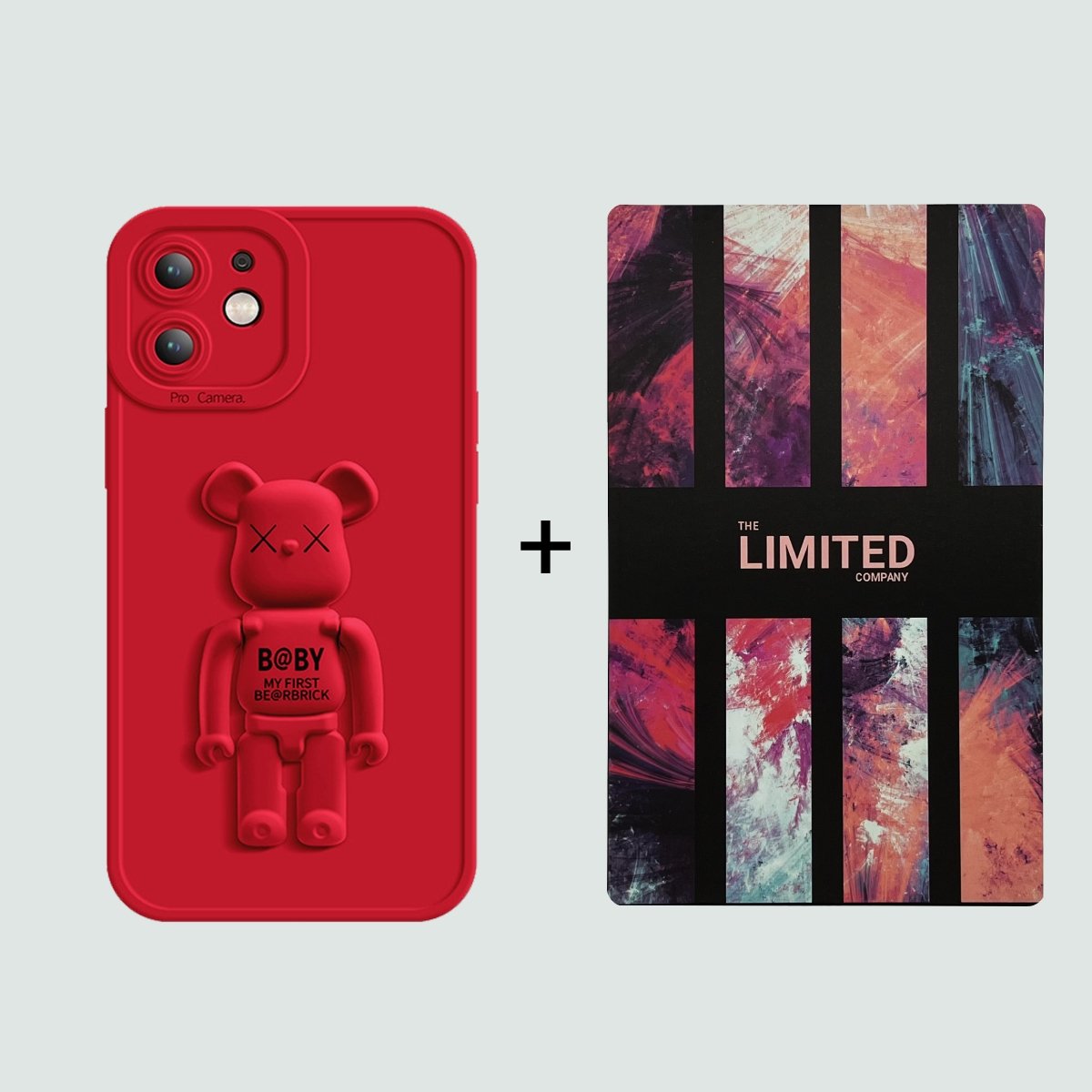 3D Phone Case | Red Bearbrick Push-up