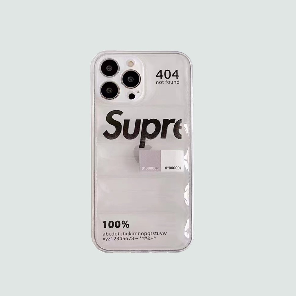 3D Phone Case | White Transparent Puffer