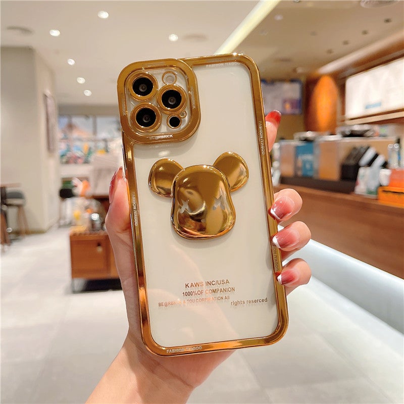 3D Plating Bearbrick Soft Phone Case