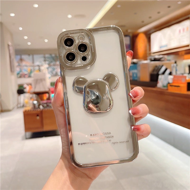 3D Plating Bearbrick Soft Phone Case