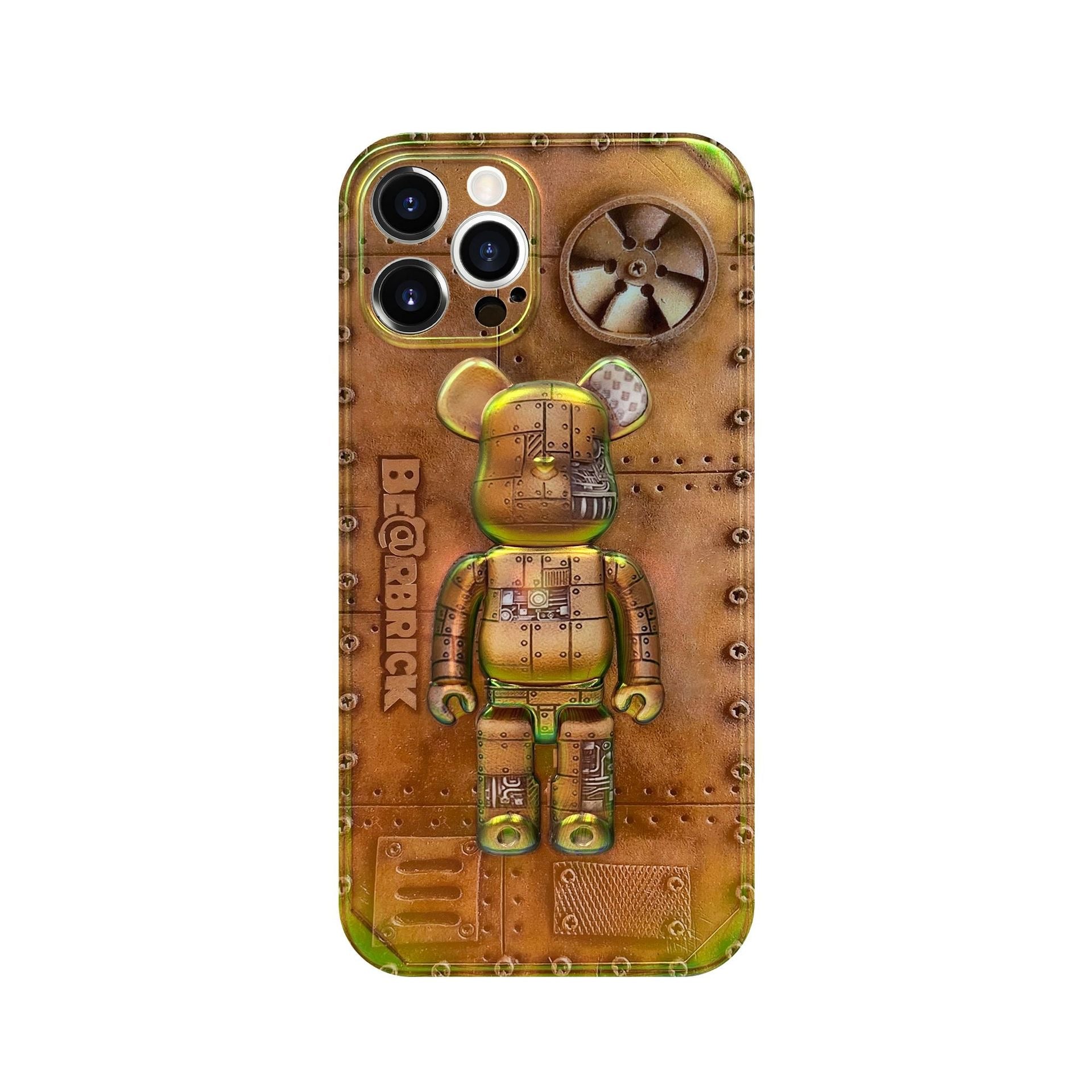3D Retro Mechanical Bearbrick Phone Case