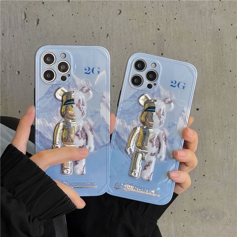 3D Sorayama Snow Mountain Bearbrick Phone Case