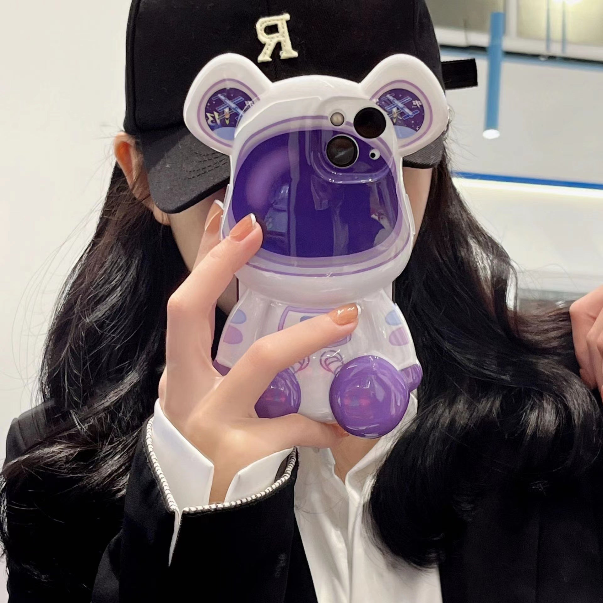 3D Toy Purple Astronaut Bearbrick Phone Case
