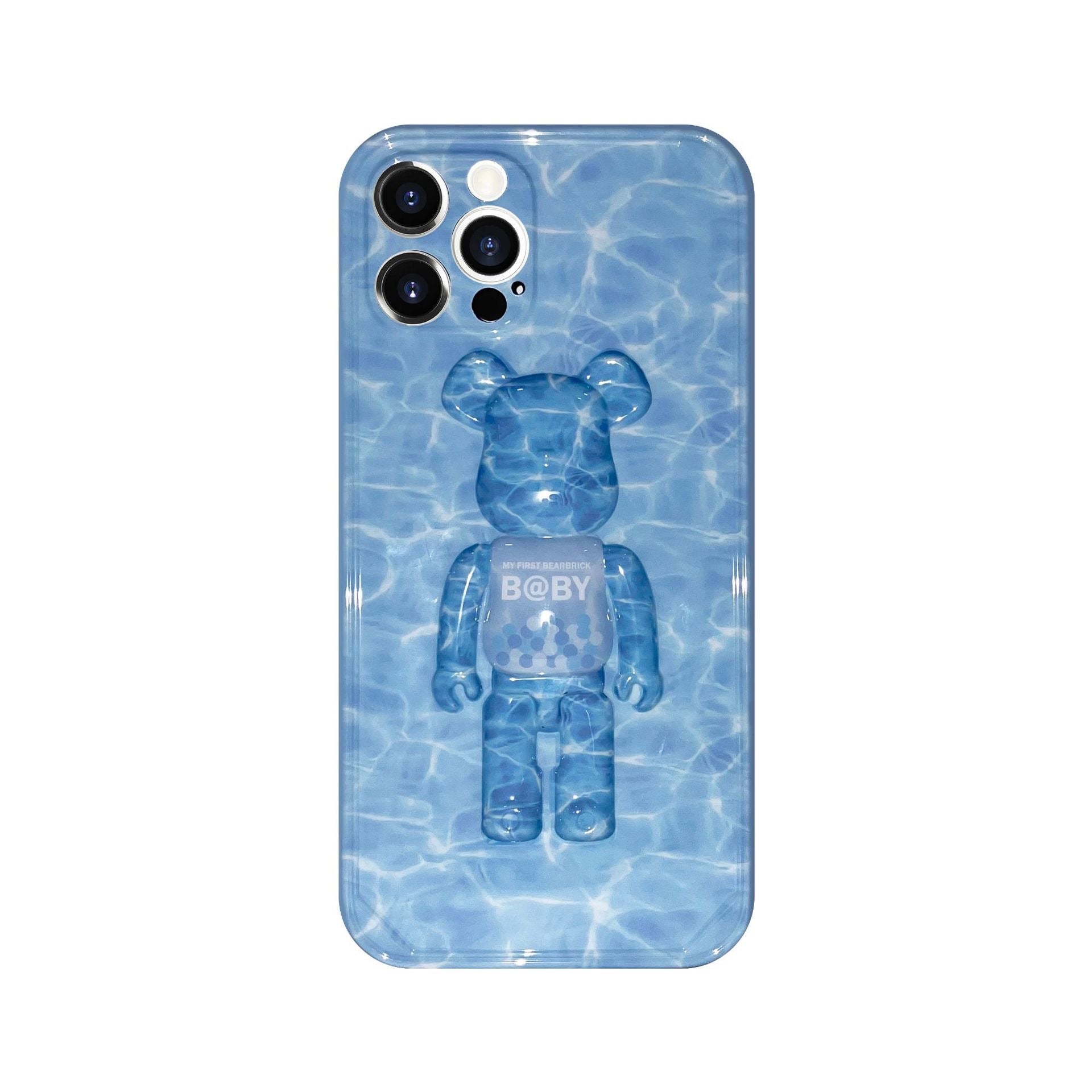 3D Water Ripple Bearbrick Phone Case