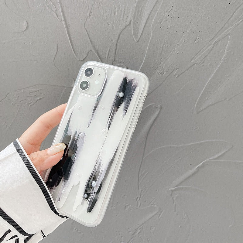 Abstract Ink With Pearl iPhone Case