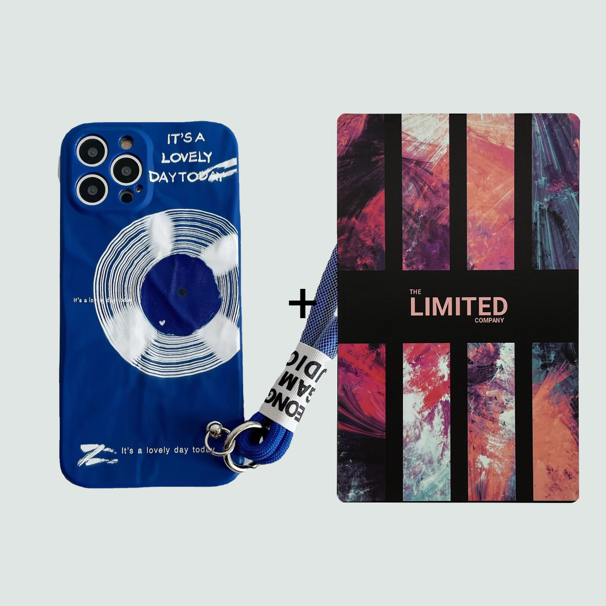 Limited Phone Case | Blue Crumpled Paper CD