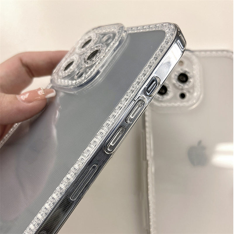 Transparent Diamond Frame iPhone Case