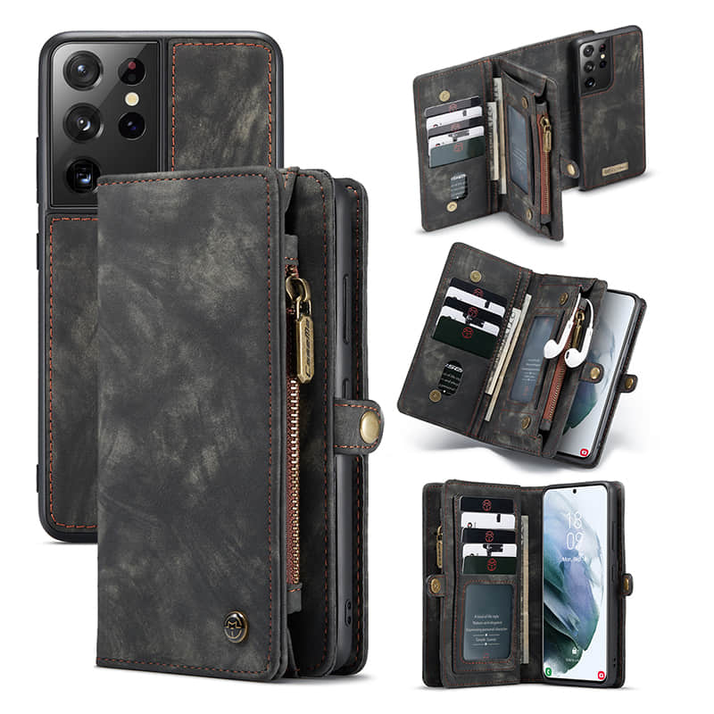 Caeouts Multifunctional Wallet PU Leather Case for Galaxy