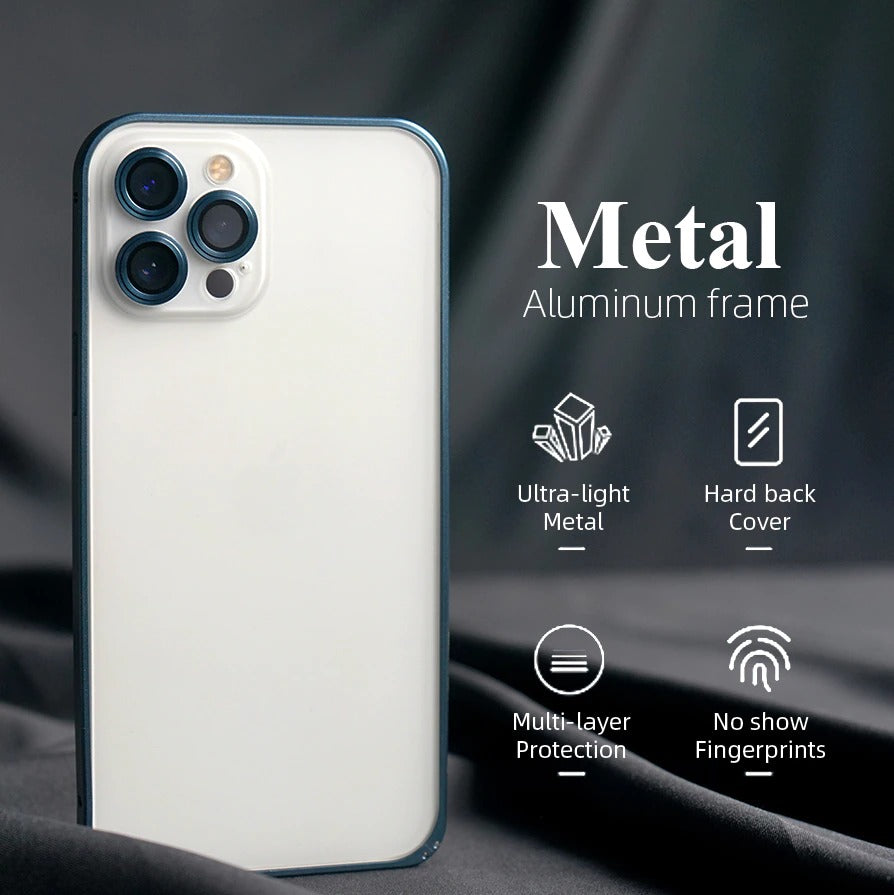 Metal Aluminum Frame Matte iPhone Case (Anti-Fingerprint)
