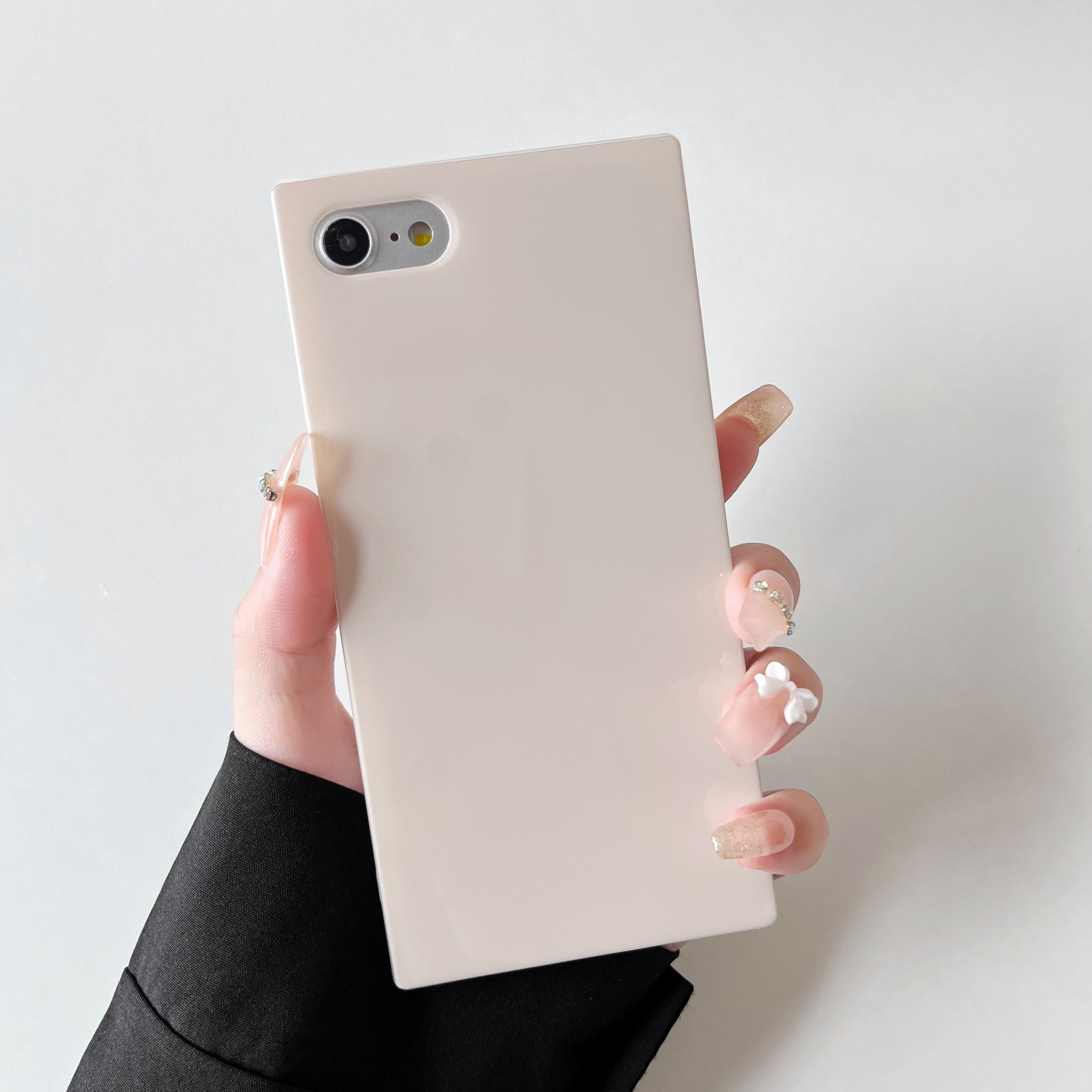 iPhone 8 Plus/7 Plus Case Square Neutral Plain Color (Antique White)