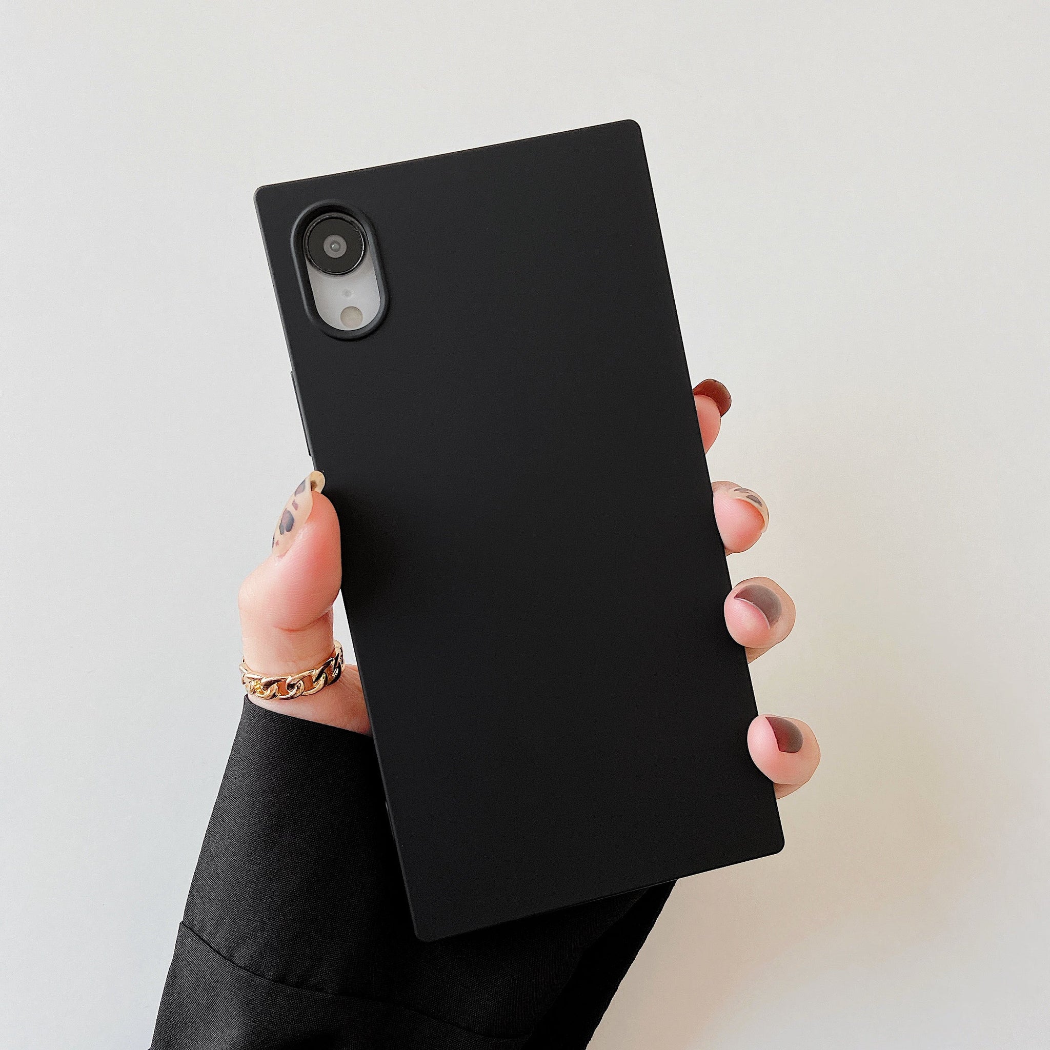 iPhone XR Case Square Silicone (Black)