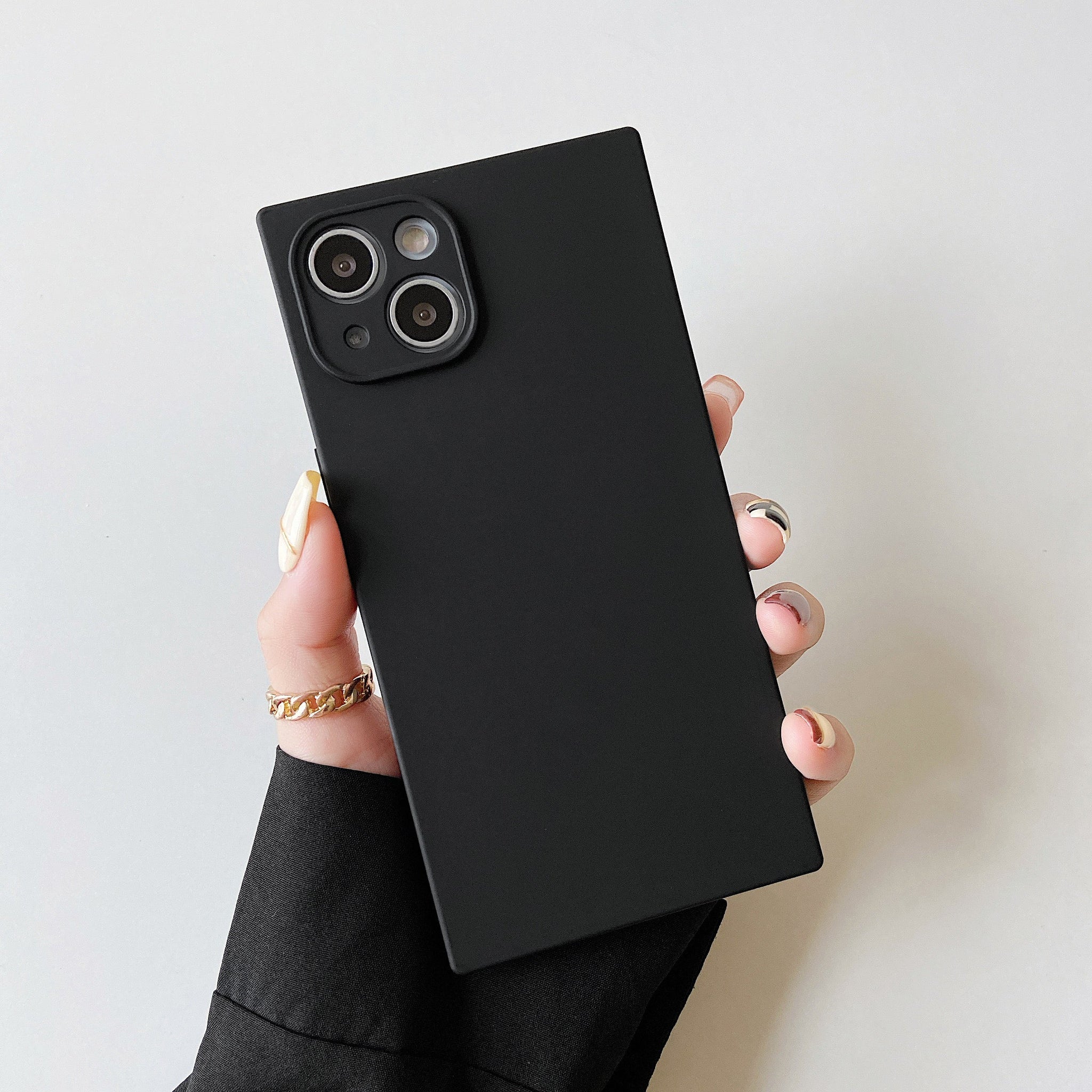 iPhone 11 Pro Case Square Silicone Camera Protector (Black)