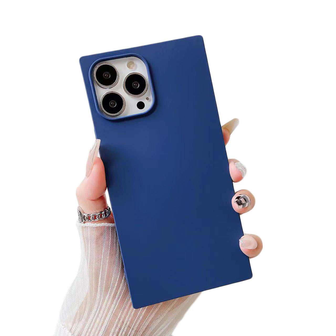 iPhone 13 Case Square Silicone (Blue Jay)