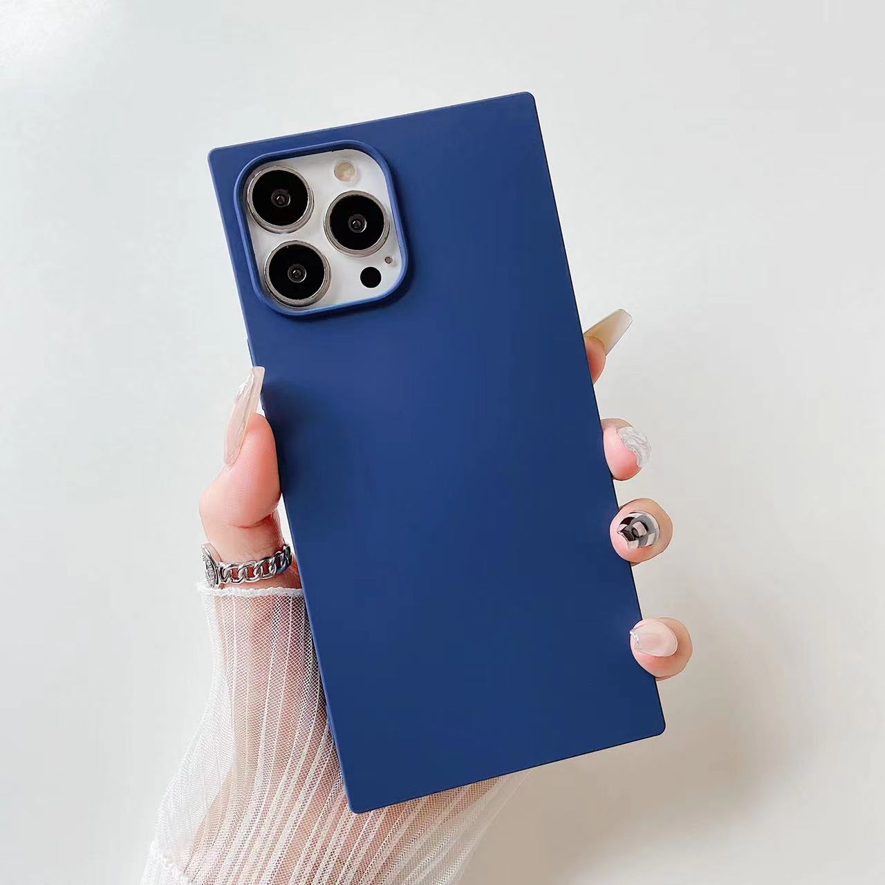 iPhone 12 Pro Max Case Square Silicone (Blue Jay)